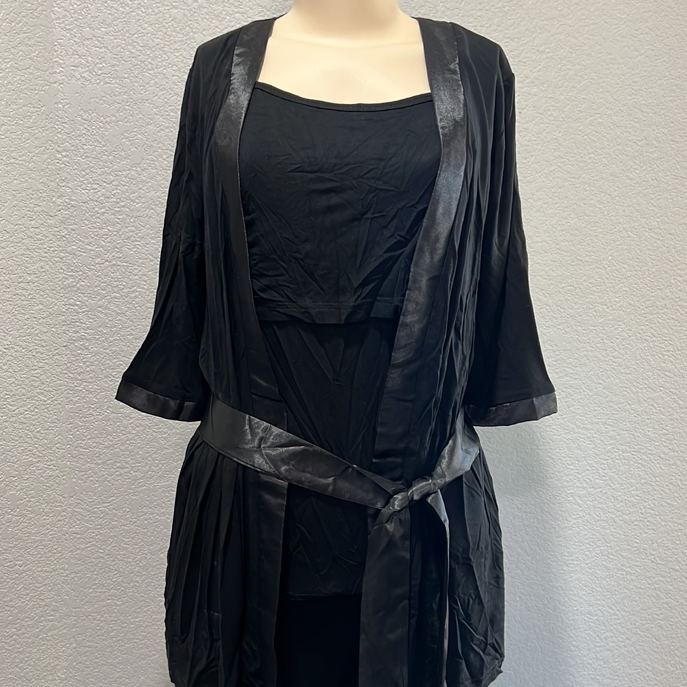 Bearsland Maternity Robe set in black - Picture 3 of 5